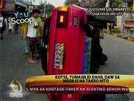 <b>24 Oras:</b> YouScoop: Overspeeding car turns on its side in Cagayan de Oro City
