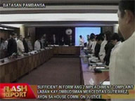  Flash:  Impeach raps vs Gutierrez sufficient in form � House panel
