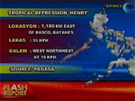  Flash:  PAGASA monitors Tropical Depresion 'Henry'