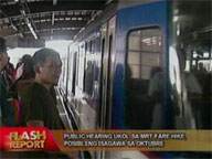 <b>Flash:</b> Public hearing on MRT fare hike scheduled in October