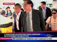  QTV:  RP, HK cops interview 2 hostage survivors