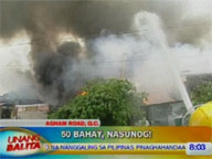  UB:  Fire razes 50 homes along Agham Road in QC
