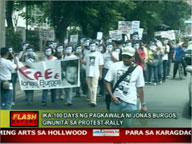 Protest marks 100th day of Jonas Burgos' disappearance