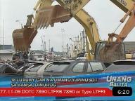 18 smuggled luxury cars smashed