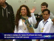 <b>Saksi:</b> Beyonce in RP for concert Wednesday