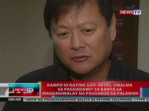 <b>Joel Reyes</b>, umalma sa pagdadawit sa kanya sa magkahiwalay na pagsabog sa <b>...</b> - newstv_041012_02