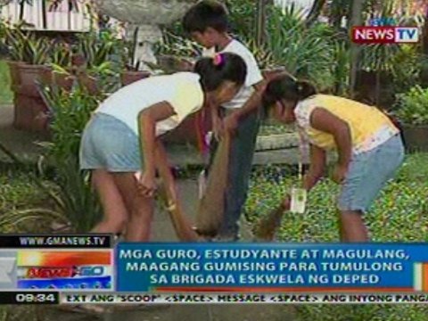 Mga guro, estudyante at magulang, maagang gumising para tumulong sa
