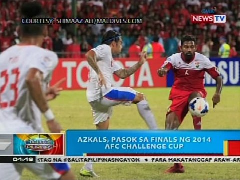 Balita Pilipinas: PHL Azkals, pasok sa finals ng 2014 AFC Challenge    barcelona football escola