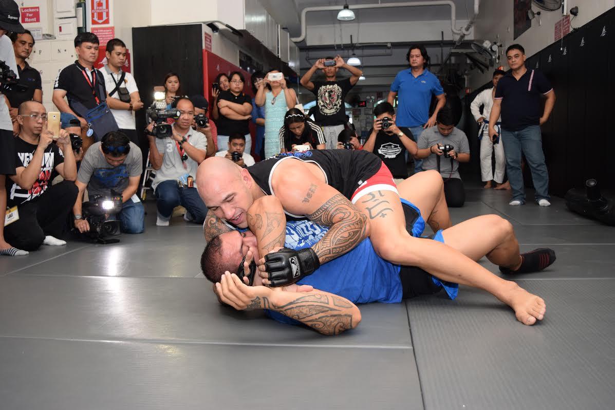 Brandon Vera showcases his wares at an open workout
