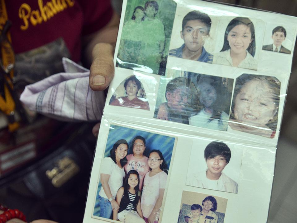 Crisanta Sanchez thanks the Black Nazarene for bringing her family back together. Jessica Bartolome