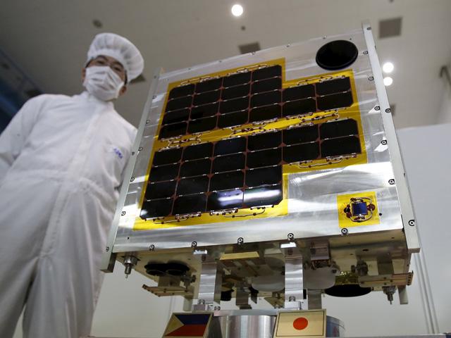 DIWATA-1 is the Philippines first micro satellite for multi spectral high precision earth observation. Photo: REUTERS