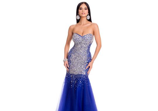 Pia wurtzbach cheap gown blue