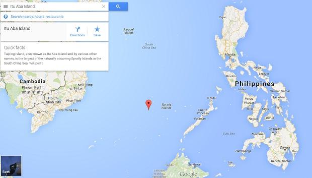 Taiwan President Invites Philippine Tribunal Officials To Disputed Google Map Shows How Proximate Ligao Itu Taba Island Is To The Philippines Than
