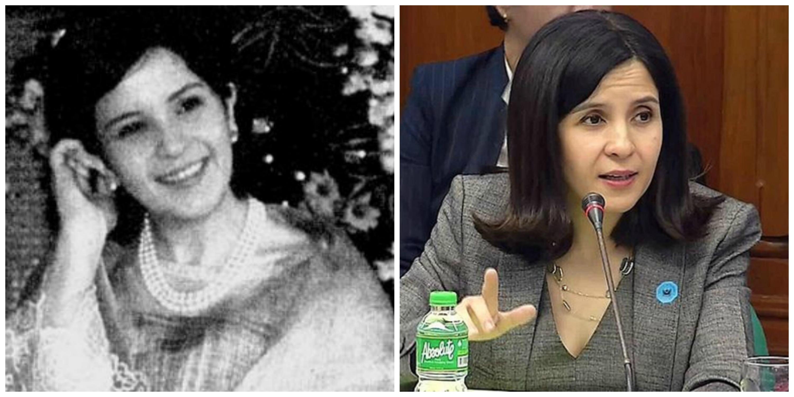 Atty Macel Fernandez (left photo) after she took her oath as chief of the Presidential Management Staff when she was 29 years old and (right) as chief of legal and regulatory affairs of RCBC.