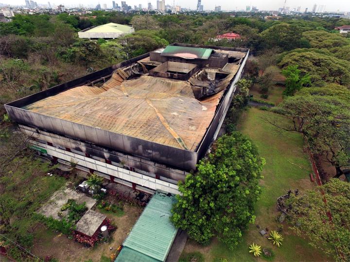 The Faculty Center after the fire. Photo: Kin Enriquez.