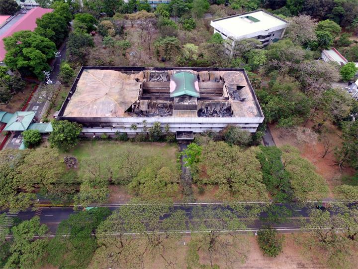 Drone shots showing the extend of the damage. Photo: Kin Enriquez.