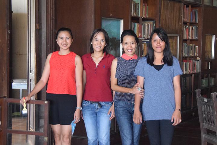 The ladies spearheading the cleanup: Jaclyn Noelle Sano, Coreene Ann Cular, Ypille Mia Tirse and Donnabelle Gay Fabicon. Photo: Elmer Recuerdo