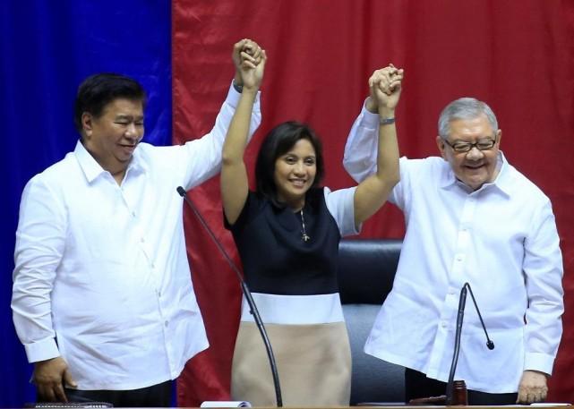 Leni Robredo is proclaimed vice president. REUTERS/Romeo Ranoco