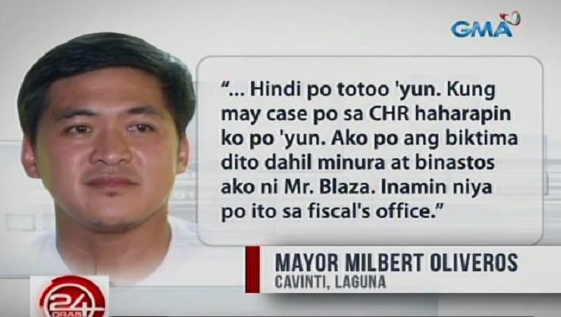 Cavinti Laguna Mayor Scandal - Laguna mayor tagged in sex scandal accused of punching heckler | GMA News  Online