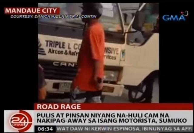 Cop Cousin In Cebu Road Rage Video Surrender 