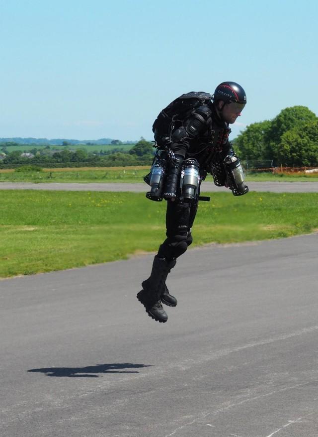 Inventor Richard Browning of technology startup Gravity flies in his 