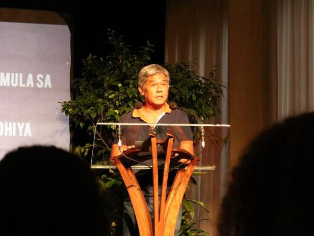 Acclaimed writer Rody Vera at the launch of 