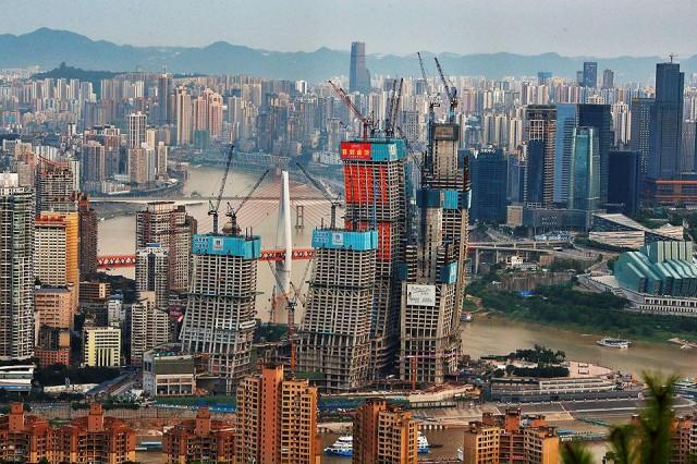 A general view of a shopping mall under construction in Chongqing, China on July 13, 2017. Reuters