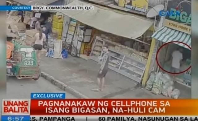 Pagnanakaw sa bigasan sa Commonwealth, nahagip ng CCTV