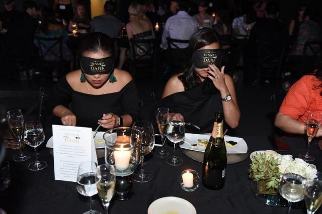 Can you imagine eating dinner blindfolded? That's exactly what guests experienced at Dinner in the Dark