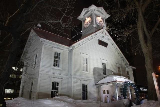 Sapporoâ€™s symbol, the Clock Tower, was built in 1878 as a hall of the Sapporo Agricultural College. Converted into a museum, admission fee is Y200. All photos by Stanley Baldwin See