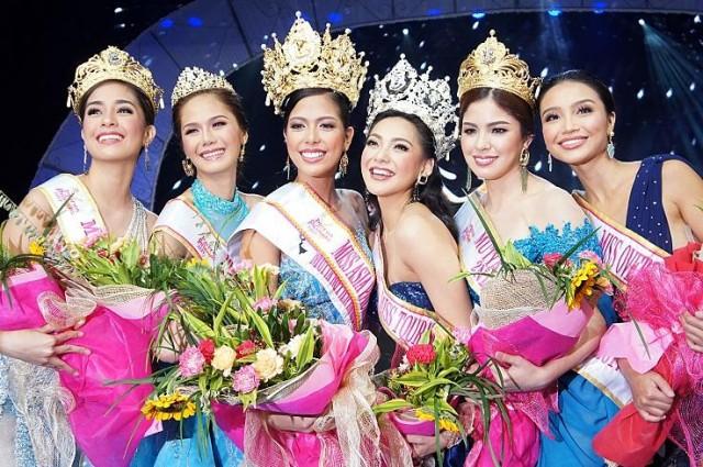 Astrid de Vera from Cebu and Jannie Loudette Alipo-on from Navotas are crowned as Mutya ng Pilipinas-Asia Pacific Internation and Mutya ng Pilipinas-Tourism International respectively. Photo: Danny Pata.