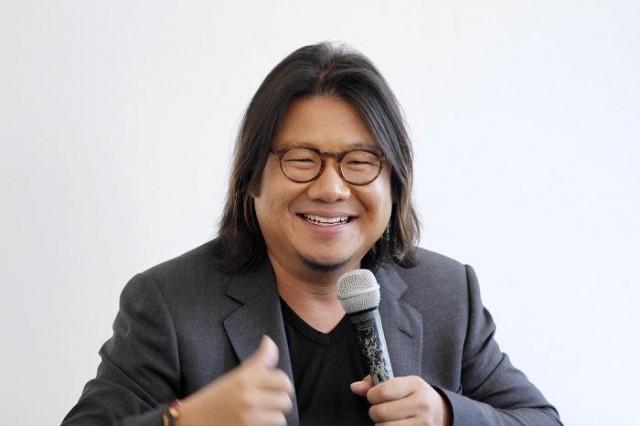 Kevin Kwan at the press conference of the Manila leg of his book tour.