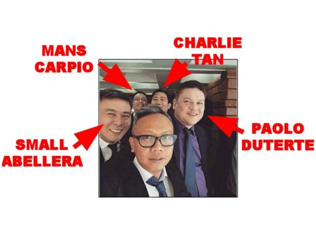 Paolo Duterte, Mans Carpio, Small Abellera, Charlie Tan.