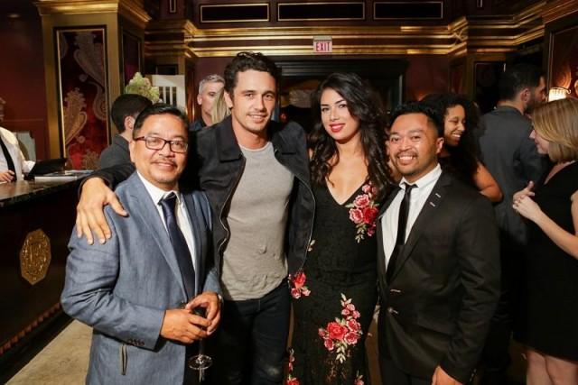 Ruben Nepales, James Franco, Samantha East, Michael Acedillo. Photo courtesy of Janet R. Nepales/HFPA