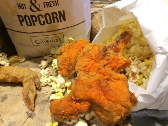 Perhaps the strangest of the flavors: cheese and caramel popcorn-flavored wings