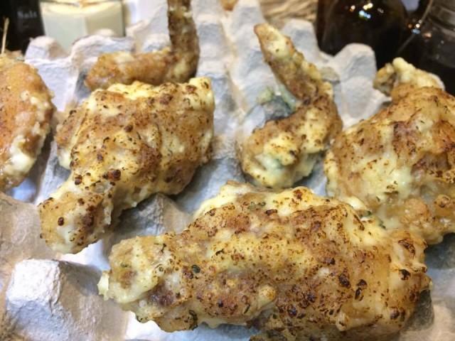 Roasted garlic paramesan flavored wings