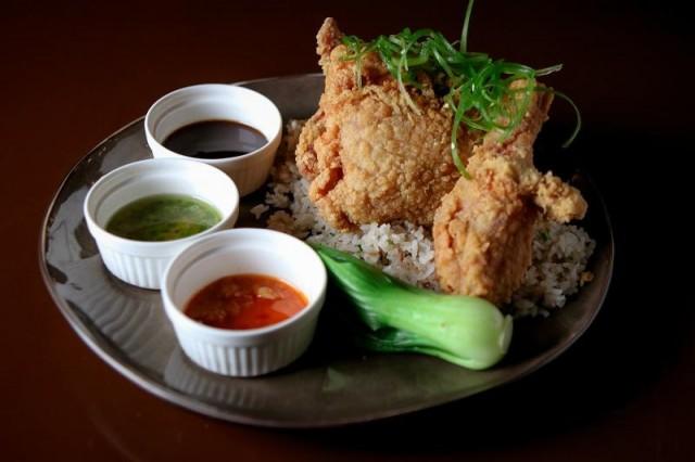 Slice this fried chicken open and tender pinkish meat will greet you.