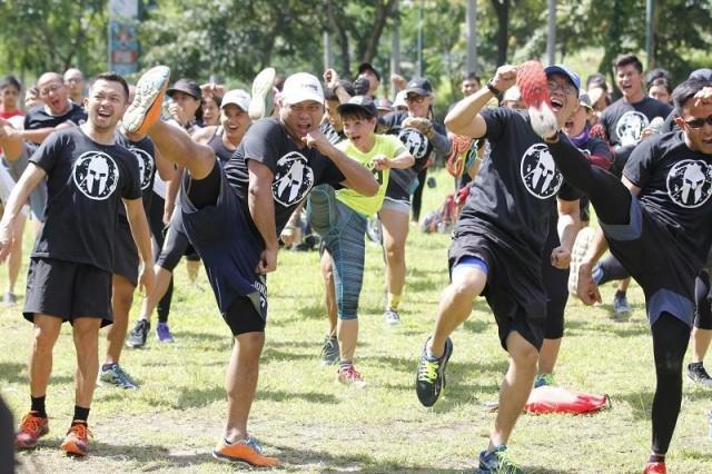 At anytime during the open workout, Spartan Race Philippines officials will yell â€œThis is Sparta!â€ and participant need to kick their feet to mimic the famous scene from the movie 300.