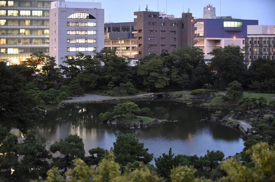 The Kyu Shiba Riky Onshi Teien or Former Shiba Villa Gardens is seen in Tokyo on October 5, 2017. Kazuhiro Nogi/AFP