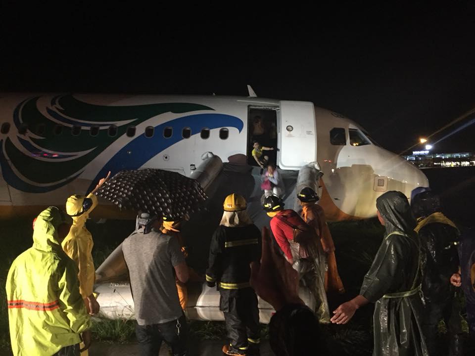 A Cebu Pacific plane overshot the runway at the Iloilo International Airport late Friday evening. All 180 passengers and six crew are accounted for and are safe.