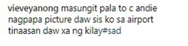 Screengrab from Andi's Instagram post