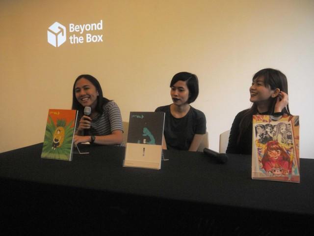 L to R: Julienne Dadives, Mika Bacani, and Rian Gonzales. Photo: Alina Co-Calleja.