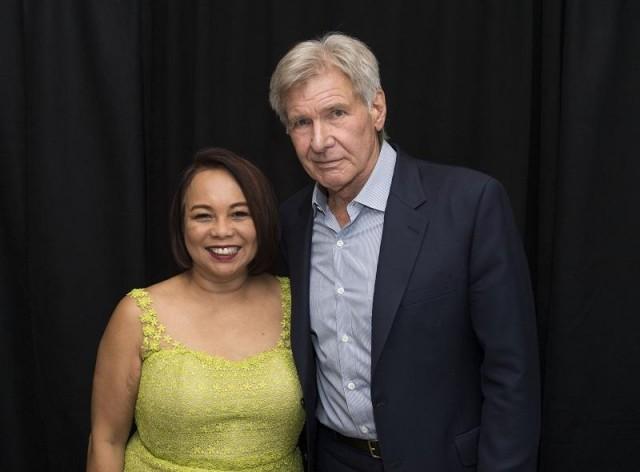 The author with Harrison Ford. All photos by Janet Susan R. Napales/ HFPA