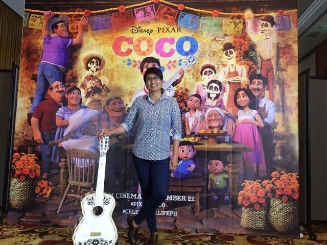 Gini Santos at the Manila press conference of 'Coco'