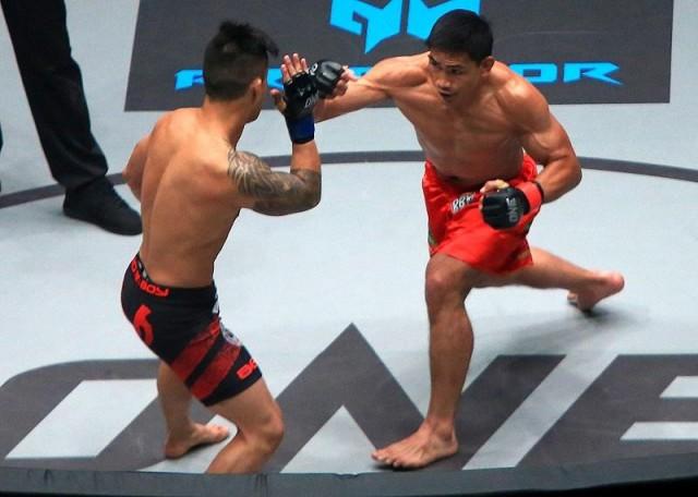 Folayang and Nguyen battling out. on Friday, November 10. Photo: KC Cruz