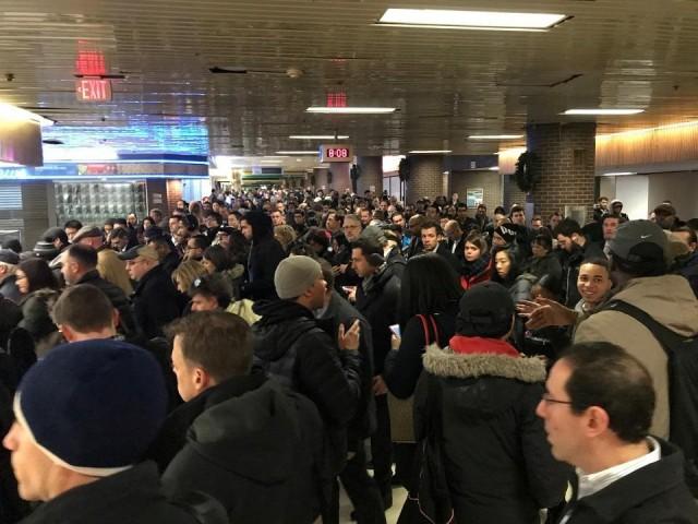 Commuters exit the New York Port Authority in New York City, US December 11, 2017 after reports of an explosion. REUTERS/Edward Tobin 