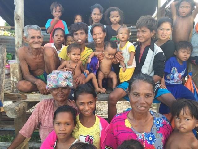 Some of Panguan Island's new residents, Badjaos who moved to the island after it was secured by the Philippine military.