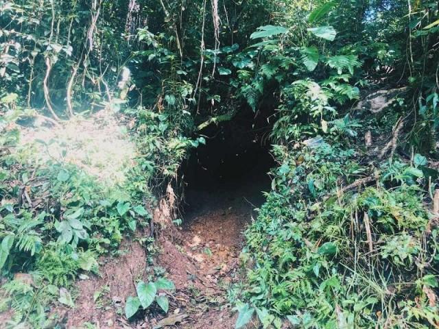 The walkway leading to the tunnel in Tinoc, Ifugao.
