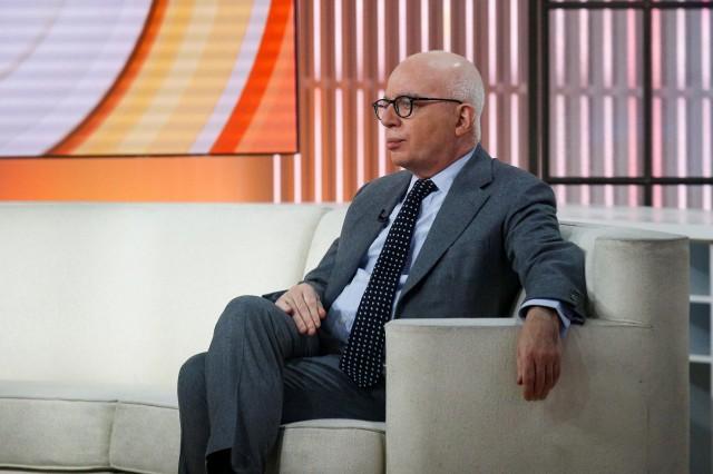 Author Michael Wolff is seen on the set of NBC's 'Today' show prior to an interview about his book 