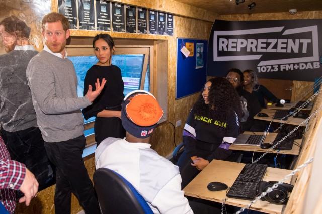 Prince Harry and Meghan visit radio station Reprezent FM, in Brixton, London January 9, 2018. REUTERS/Dominic Lipinski/Pool